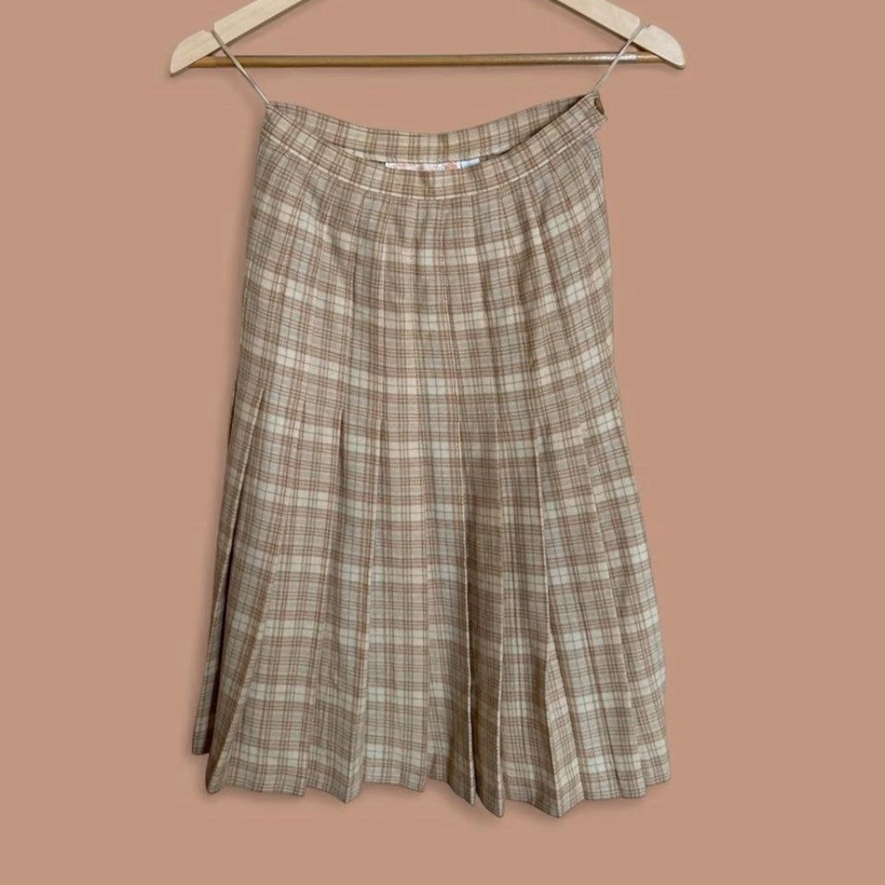 vintage 100% wool (made in the usa) pleated pendleton skirt